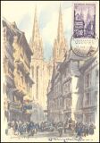 1954  Freimarke: Landschaften - Hathedrale St. Corentin