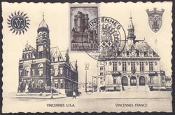 1938  Freimarke: Festungsturm von Vincennes