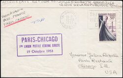 1953  Erstflug Pariss - Chicago mit Air France