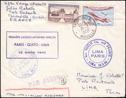 1958  Erstflug Paris - Lima mit Air France