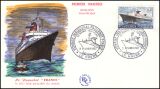 1962  Jungfernfahrt der "France" von Le Havre...