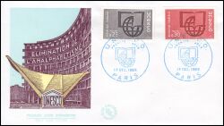 1966  Dienstmarken für die UNESCO - FDC
