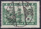 1924  Freimarke: Bauwerke  1 Mark  liegendes Wz.