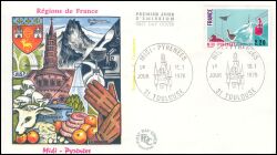 1976  Freimarke: Regionen von Frankreich - Midi-Pyrenees