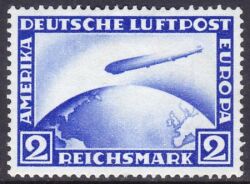 1928  Flugpostmarke: Luftschiff "Graf Zeppelin LZ 127"