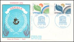 1976  Dienstmarken fr die UNESCO - FDC