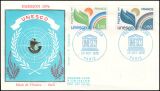 1976  Dienstmarken für die UNESCO - FDC