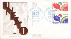 1978  Dienstmarken für die UNESCO - FDC