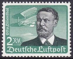 1934  Flugpostmarke - 2 RM Otto Lilienthal