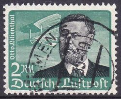 1934  Flugpostmarke - 2 RM Otto Lilienthal