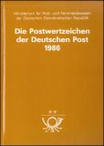 1986  Jahreszusammenstellung der Deutschen Post DDR