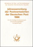 1986  Jahressammlung der Deutschen Post DDR
