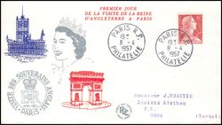 1957  Besuch von Knigin Elisabeth II. in Paris