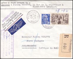 1953  Erstflug Paris - Johannesburg ab Florange