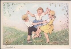 Künstlerkarte - F. Schenkel - Ringelreih`n...