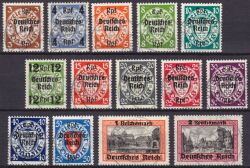 1939  Freimarken von Danzig mit Aufdruck "Deutsches Reich"