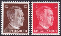 1942  Freimarken: Adolf Hitler in Buchdruck