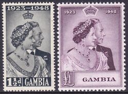 Gambia 1948  Silberhochzeit des Knigspaares