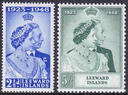 Leeward-Inseln 1949  Silberhochzeit des Knigspaares