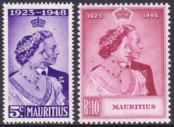 Mauritius 1948  Silberhochzeit des Knigspaares