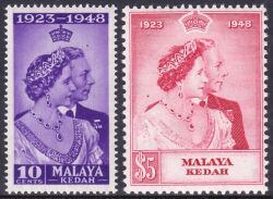 Kedah 1949  Silberne Hochzeit des Königspaares