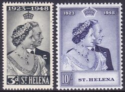 St. Helena 1948  Silberhochzeit des Knigspaares