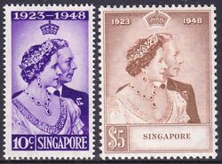 Singapur 1948  Silberhochzeit des Knigspaares