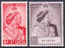 St. Lucia 1948  Silberhochzeit des Knigspaares