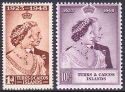 Turks & Caicos Inseln 1948  Silberhochzeit des Knigspaares