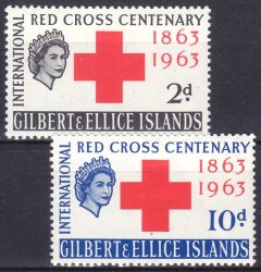 Gilbert-Inseln 1963  100 Jahre Internationales Rotes Kreuz