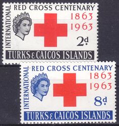 Turks & Caicos Inseln 1963  100 Jahre Internationales Rotes Kreuz