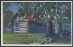 Landschaftsansicht - Landhaus mit Bäume
