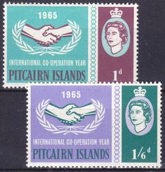 Pitcairn-Inseln 1965  Internationales Jahr der Zusammenarbeit