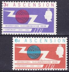 Ascension 1965  100 Jahre Internationale Fernmeldeunion (ITU)