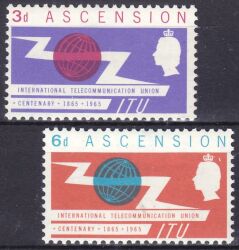 Ascension 1965  100 Jahre Internationale Fernmeldeunion (ITU)