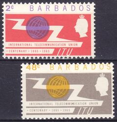 Barbados 1965  100 Jahre Internationale Fernmeldeunion (ITU)