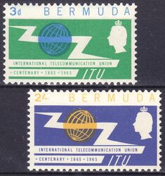 Bermuda-Inseln 1965  100 Jahre Internationale Fernmeldeunion (ITU)