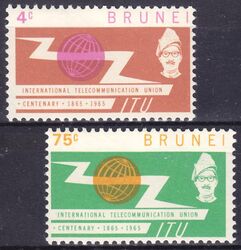 Brunei 1965  100 Jahre Internationale Fernmeldeunion (ITU)