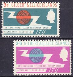 Gilbert-Inseln 1965  100 Jahre Internationale Fernmeldeunion (ITU)