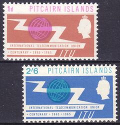 Pitcairn-Inseln 1965  100 Jahre Internationale Fernmeldeunion (ITU)