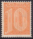1921  Dienstmarke in geänderter Farbe nur aus Rolle
