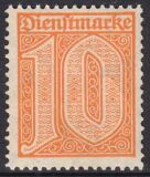 1921  Dienstmarke in genderter Farbe nur aus Rolle