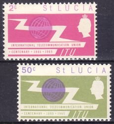 St. Lucia 1965  100 Jahre Internationale Fernmeldeunion (ITU)