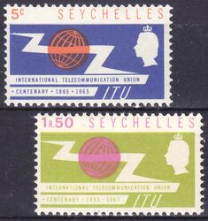 Seychellen 1965  100 Jahre Internationale Fernmeldeunion (ITU)