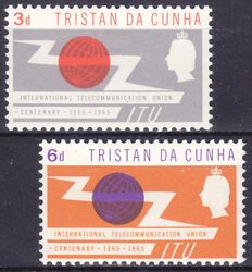 Tristan da Cunha 1965  100 Jahre Internationale Fernmeldeunion (ITU)