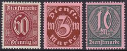 1921  Dienstmarken: Wertziffern -