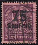 1923  Dienstmarke mit neuem Wertaufdruck