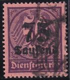 1923  Dienstmarke mit neuem Wertaufdruck