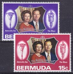 Bermuda-Inseln 1972  Silberhochzeit des Knigspaares