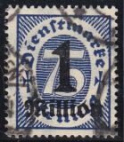 1923  Dienstmarke mit neuem Wertaufdruck